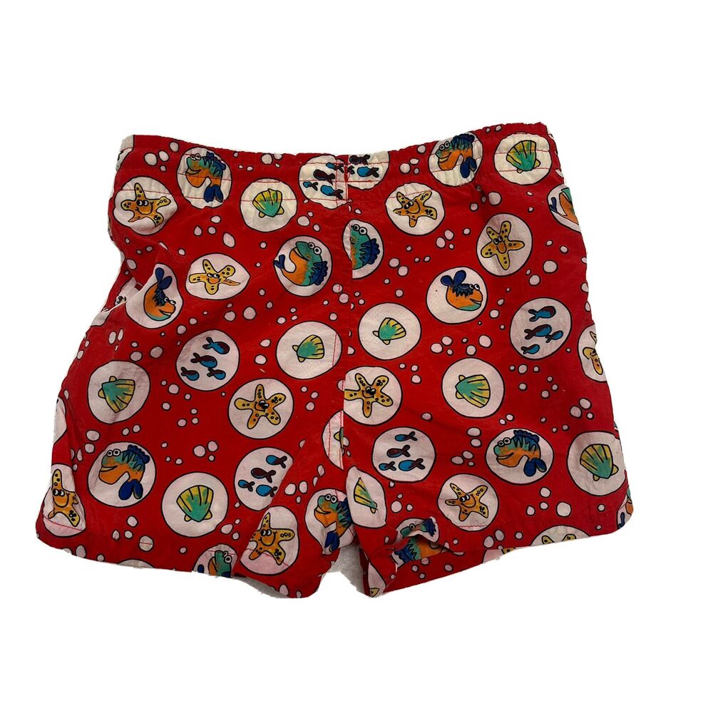 Circo 18 Mo Baby Boy Swim Trunks Sharks red Green EUC 18 Months